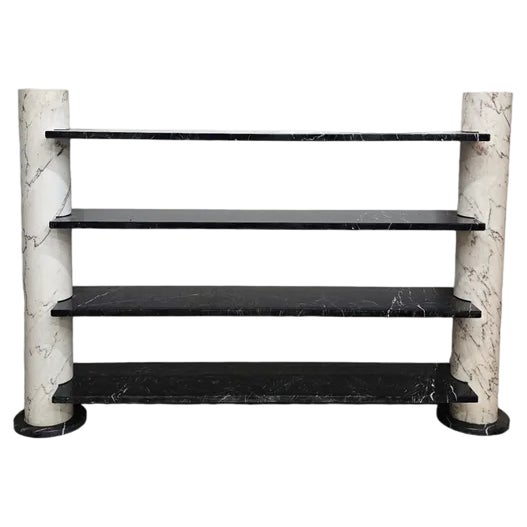 Mid-Century Marble Loico Bookcase, 1970s For Sale