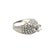 Modern 14k White Gold 2ctw Diamonds Pave Ring With Brilliant Round Center, Size 6.25 For Sale - Image 3 of 5