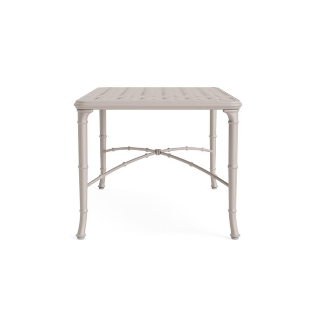 Contemporary Brown Jordan Calcutta 24" x 42" Cast Top Coffee Table, Dove frame For Sale - Image 3 of 11