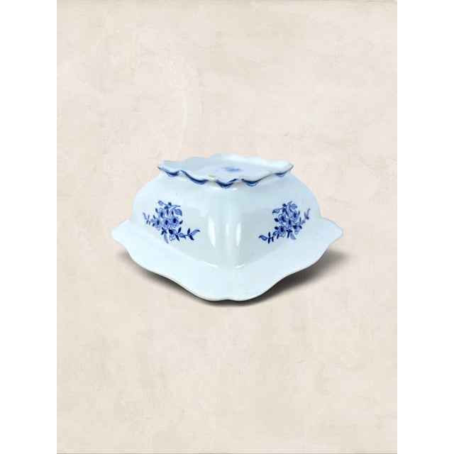 Ceramic Antique English Blue and White Transferware Serving Dish For Sale - Image 7 of 8