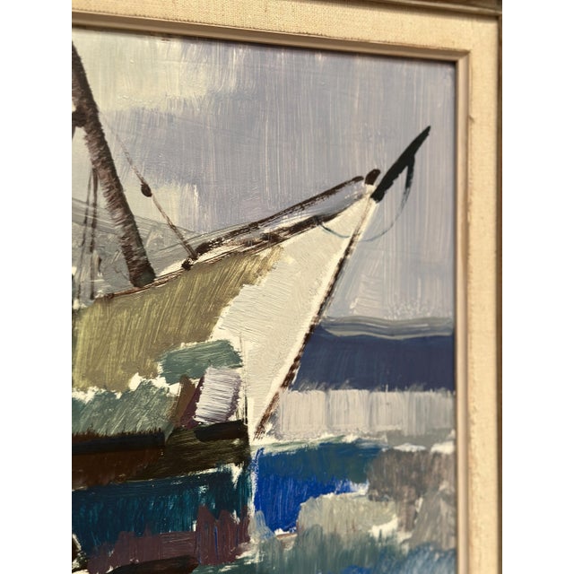 Gösta Stawåsen, Marine Scene, 1950s, Oil on Panel, Framed For Sale - Image 6 of 18