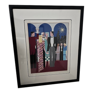 1980s Giancarlo Impiglia, Five Arches Ii, Lithograph Signed and Numbered