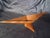 This is a vintage mid-century modern sculpted walnut tray or centerpiece bowl featuring a geometric design on a base that...