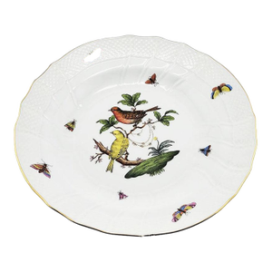 Herend Dinner Plate Rothschild Bird Birds & Insects