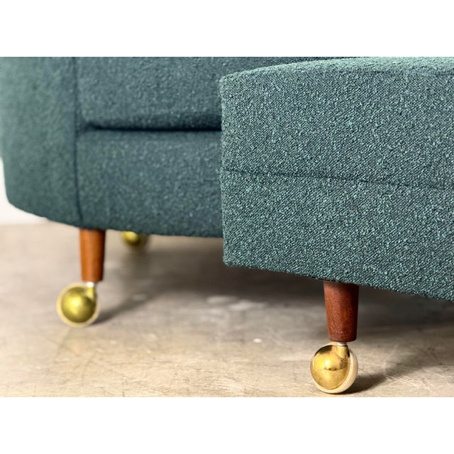 1960s 1960s Adrian Pearsall Tub Chair + Ottoman - Oversized Mid Century Modern Havana Lounge For Sale - Image 5 of 11