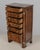 Early 19th Century French Empire Miniature Semainier Chest, Walnut & Brass, Circa 1800 For Sale - Image 5 of 10