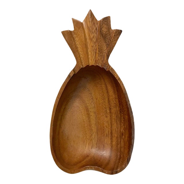 Vintage Monkey Pod Wood Pineapple Bowl Chairish