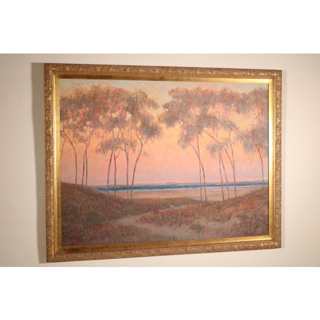 Impressionist Impressionist Coastal Sunset Painting by William Dorsey (1942-2019) For Sale - Image 3 of 11