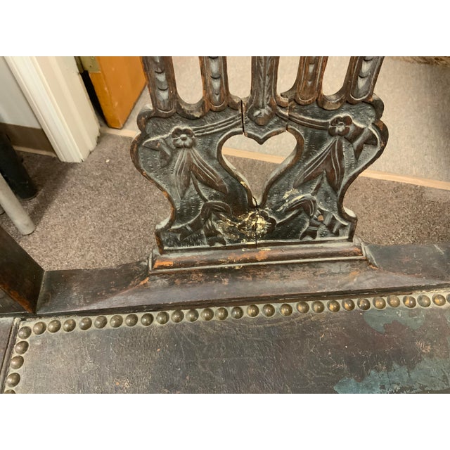 Wood Late 19th Century Carved Oak Corner Chair For Sale - Image 7 of 18