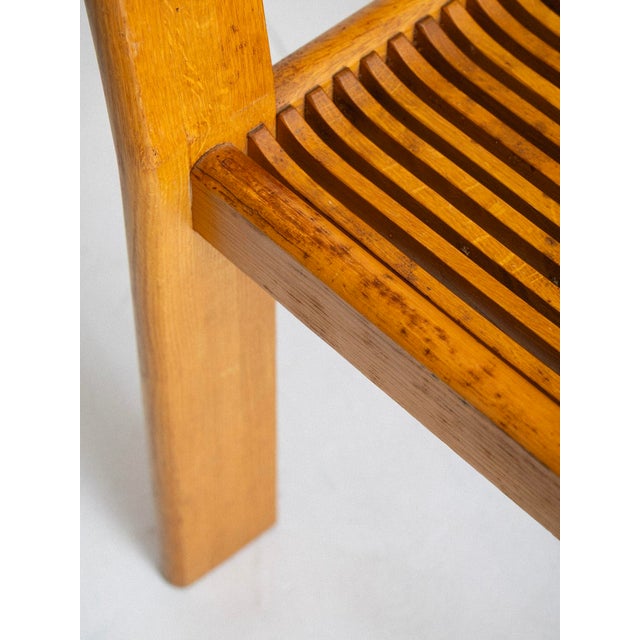 Italian Post Modern Wood Slat Dining Chairs, a Set of 4 For Sale - Image 11 of 13