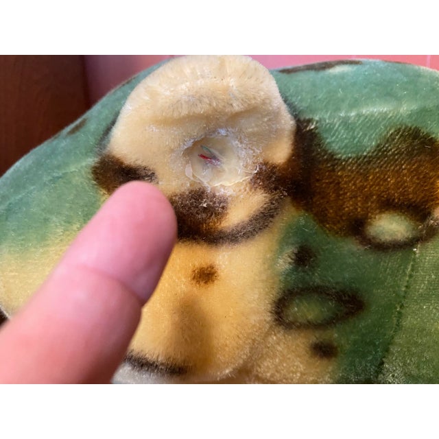 Metal 1950s Vintage Steiff Mohair Frog Footstool Ottoman For Sale - Image 7 of 11