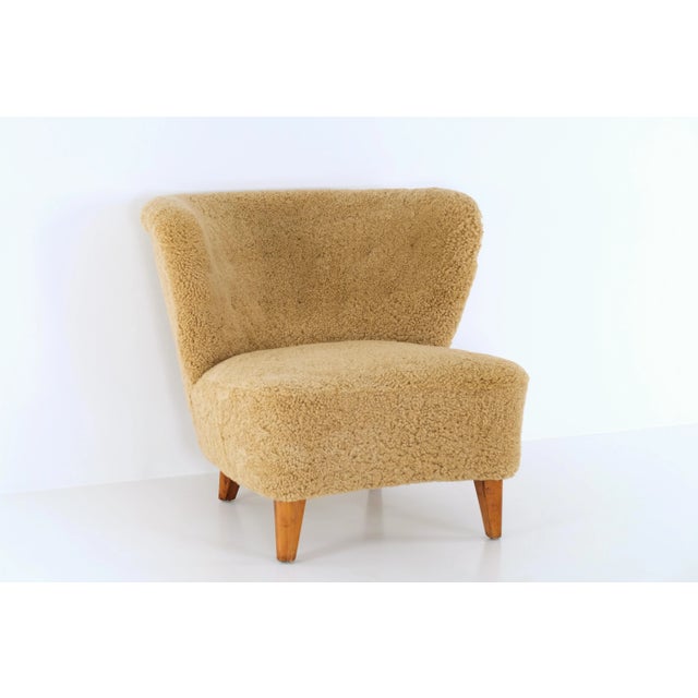 Easy Chair from Ab Erik Ek's Snickerifabrik, Malmö, Sweden, 1940s For Sale - Image 6 of 8