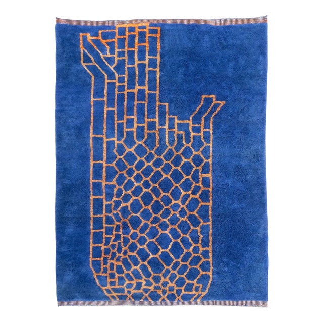 Hand-Knotted Wool Rug by Azele Studio For Sale