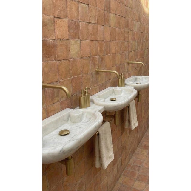 Farmhouse Marble Wall Mount Sink - Contemporary Farmhouse Homes For Sale - Image 3 of 6