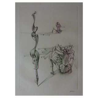Hans Bellmer, Woman on the Boards, Original Etching For Sale