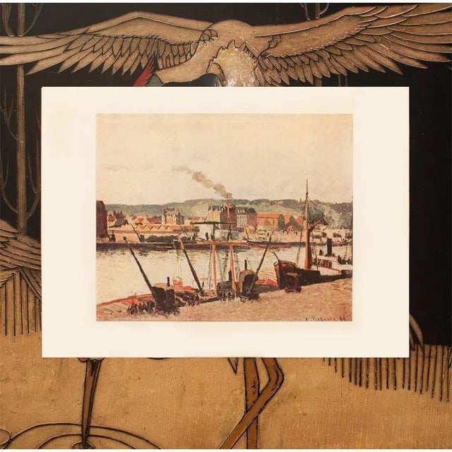 The School of Paris Rare 1940s Camille Pissarro "The Seine in Rouen", First Edition Parisian Lithograph For Sale - Image 3 of 8