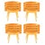 Set of 4 mustard Marshmallow dining chairs, Royal Stranger Dimensions: 78 x 70 x 60 cm Materials: Velvet upholstery and...
