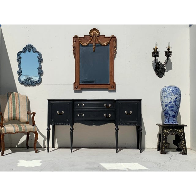 Faux Grain & Giltwood Neoclassical Style Mirror For Sale - Image 12 of 13