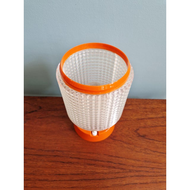 Orange Vintage Table Lamp in Orange and Transparent Plastic, 1960s For Sale - Image 8 of 10