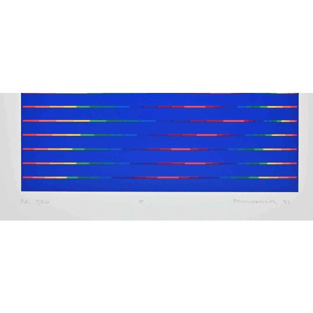 Die Noten is a screen print realized by Paolo Minoli in 1992. Hand-signed and dated in pencil on the lower right. Numbered...