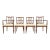 Paul McCobb Style Mid-Century Modern Sculpted Walnut Spindle Back Dining Chairs, Set of Four For Sale
