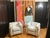 This pair of LC2 armchairs by Le Corbusier for Cassina was designed in a special version: The tubular steel frame is...