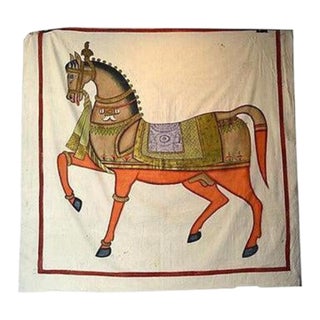 Antique Mughal Indian Horse Painting For Sale