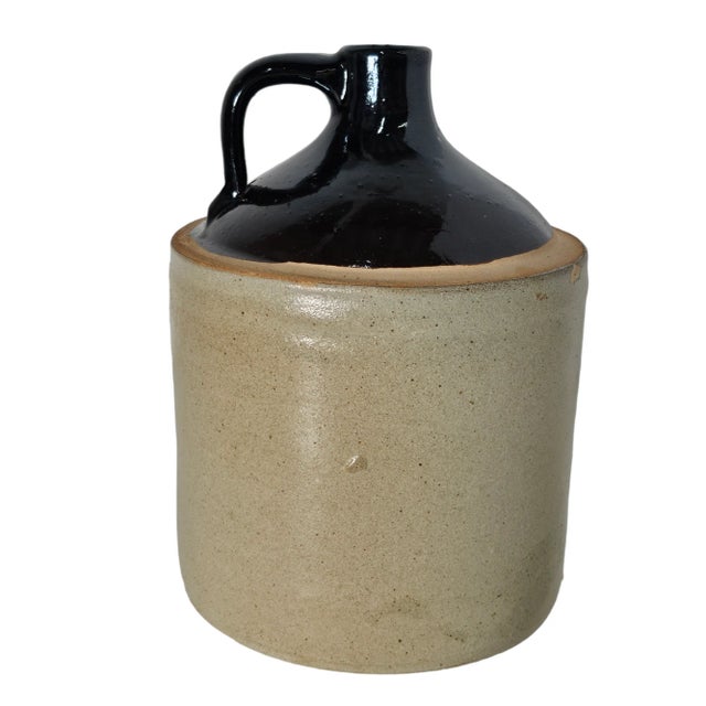 Nice old jug stoneware. Stoneware Jug, Albany Jug, Brown Pottery, Stoneware Crock Measurements: 10.5"H X 7.125"W X 7.125"...
