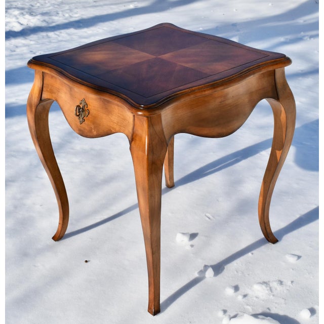 Vintage Century Destinations Square French Provincial Side Table W/Drawer For Sale In Philadelphia - Image 6 of 12