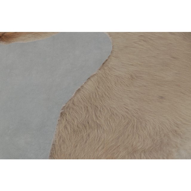 Cream Rug & Kilim’s Large Cowhide Rug in Warm Beige and Cream Tones For Sale - Image 8 of 9