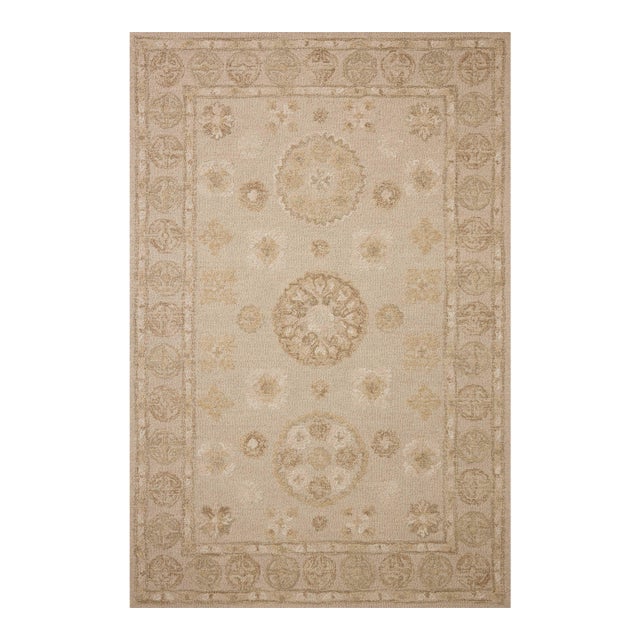 Chris Loves Julia x Loloi Dorothea Dove / Natural 11'-6" x 15' Area Rug For Sale
