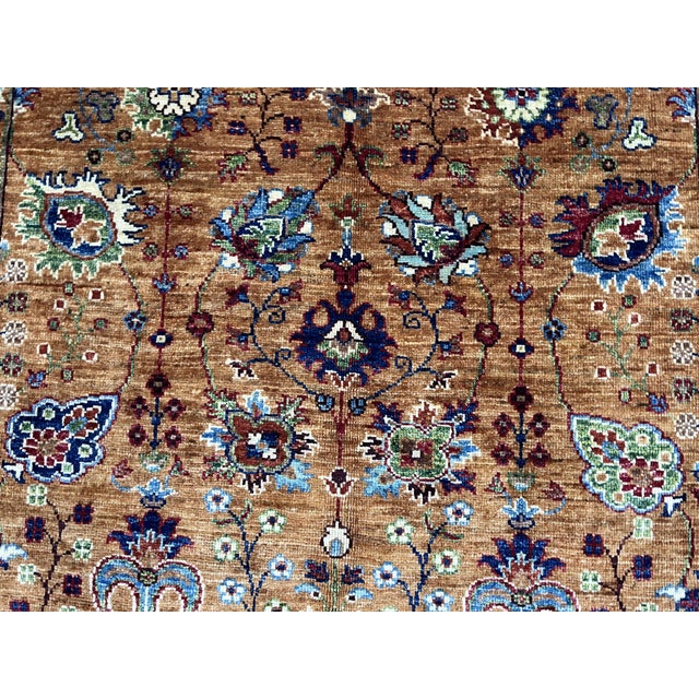 2000 - 2009 Rust Sultani Chobi Natural Dye Wool Rug - 4'2" X 6'2" For Sale - Image 5 of 12