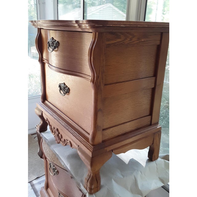 Lexington Victorian Oak Commode Bedside Chest Chairish