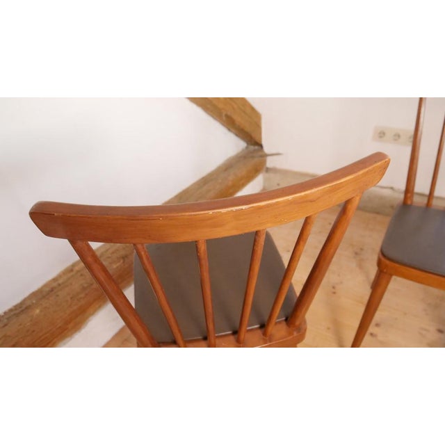 Austro Rung Chairs from Wiesner Hager, Austria, 1950s, Set of 4 For Sale - Image 9 of 18