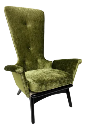 Overscale Mid-Century 1950s Adrian Pearsall Lounge Chair, Newly Upholstered