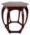 Baker Furniture Chinoiserie Style Red Lacquer Hexagonal Side Table For Sale