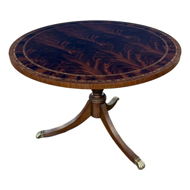 Round Mahogany Georgian Style Foyer/Breakfast/Game Table by Leighton Hall - Showroom Sample For Sale