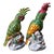 Mid-Century Modern Pair Cockatoo Parrot Bird Figurines Table Sculptures - Hand Painting Chinese Porcelain Book Matching Set - Chelsea House Mottahedeh Style For Sale - Image 3 of 7