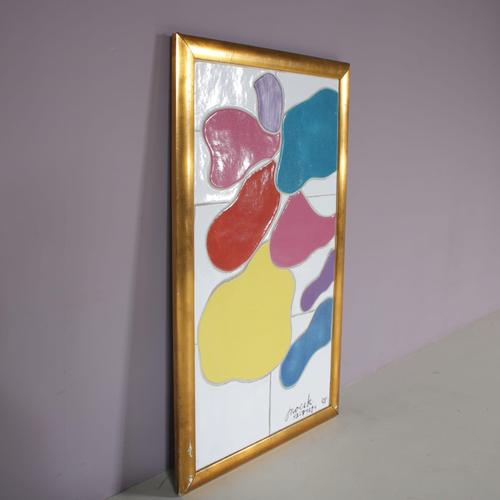 Framed Ceramic Artwork by Jan Snoeck, Netherlands, 1990s For Sale - Image 6 of 8