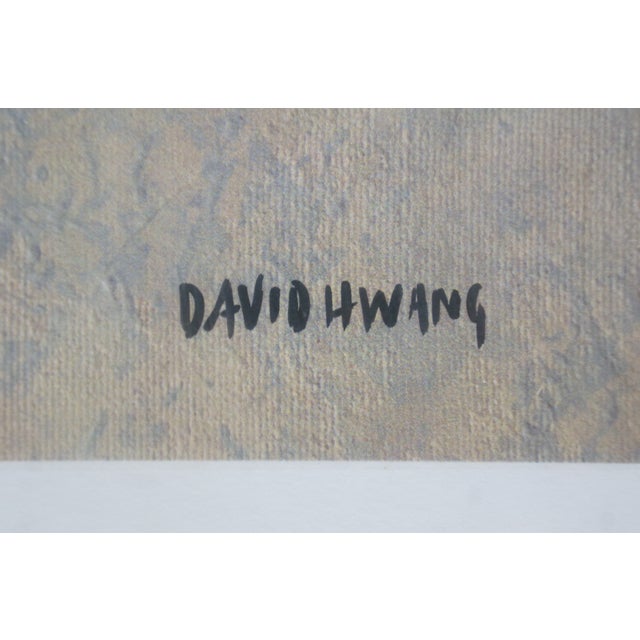 Late 20th Century David Hwang Soicher Marin Isolated Tulip Flowers Signed Mixed Media 29" - Set of 2 For Sale - Image 10 of 14
