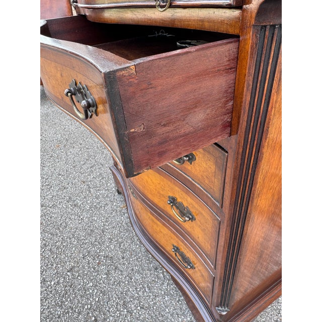 English Bow Front Chest of Drawers For Sale - Image 12 of 12