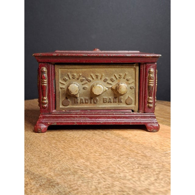 This is an exceptional, original cast iron "Radio Bank" manufactured by the renowned Kenton Hardware Co. of Kenton, Ohio...