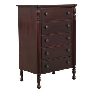 Paine Furniture Co of Boston Mahogany Custom High Chest For Sale