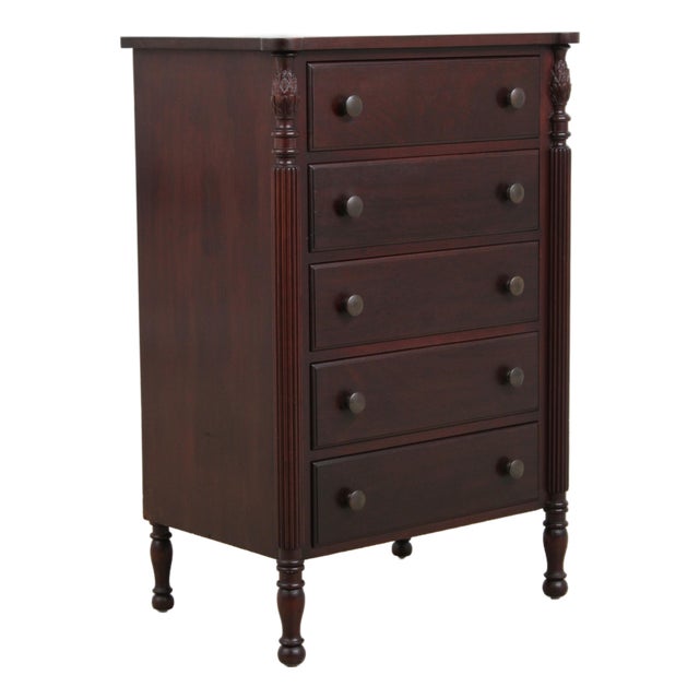 Paine Furniture Co of Boston Mahogany Custom High Chest For Sale