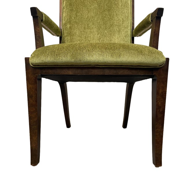 Mastercraft-Attributed Burl Wood & Brass Dining Chairs, Set of 6, 1970s For Sale - Image 18 of 18