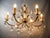 Goldenrod Brass Chandelier with Crystal Trimmings For Sale - Image 8 of 18