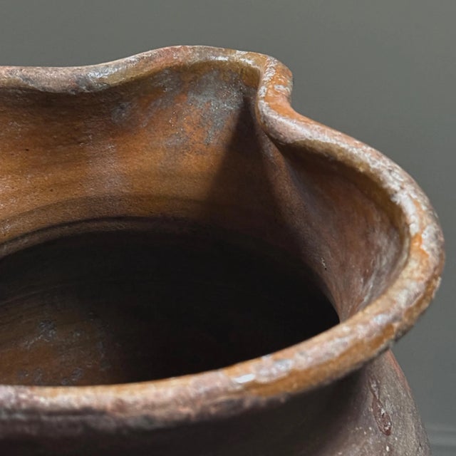 19th Century Antique 19th Century Primitive Portuguese Redware Pitcher From Vidigueira For Sale - Image 5 of 10