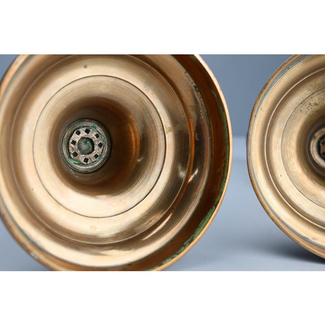 Antique French Copper Candlesticks, 1890s, Set of 2 For Sale - Image 9 of 11