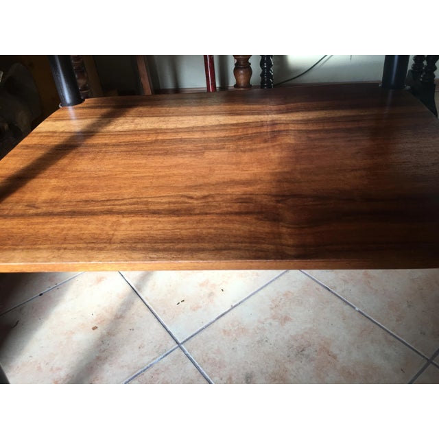 Art Deco Walnut Coffee Table with Shelf, 1970s For Sale - Image 12 of 18