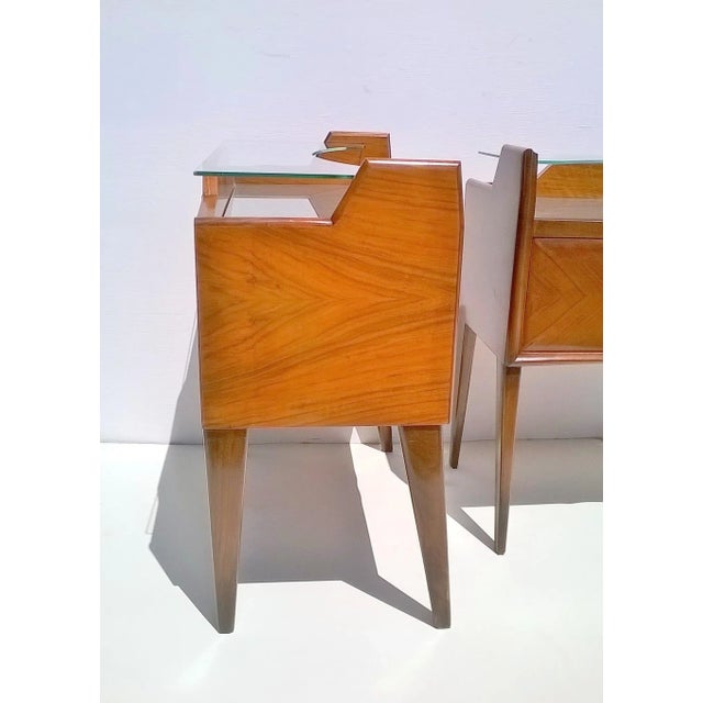 Wood Vintage Teak Nightstands by Paolo Buffa, 1940s, Set of 2 For Sale - Image 7 of 10